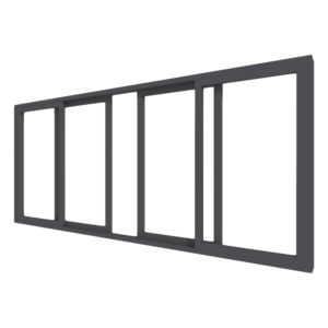 Vierflügelige Aluminium-Hebeschiebetür